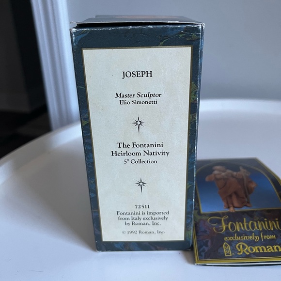 Vintage Fontanini Heirloom Nativity 5” Collection Joseph With Box and St… - Picture 3 of 6